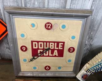 VINTAGE DOUBLE COLA CLOCK