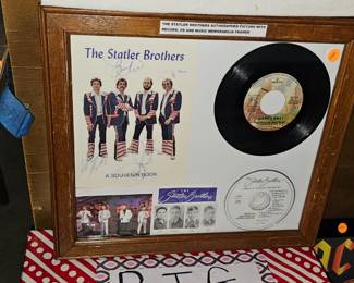 FRAMED STATLER BROTHERS MEMORABILIA