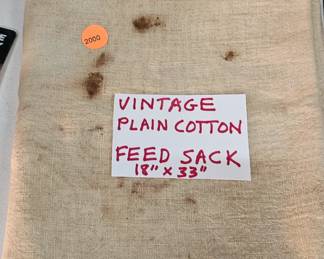 VINTAGE PLAIN COTTON FEED SACK