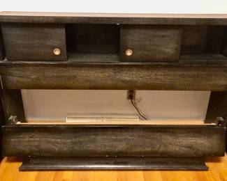 The Black 5 piece (Plus mirror) Bedroom Set $300 4 pieces have glass tops. The tall chest of drawers is 38 inches long by 20 inches deep 48 inches tall.
The Black Long Dresser is 64 inches long 20 inches deep. The base is 33 inches tall. The mirror is 56 inches long. I’m 33 1/2 inches tall. There is a corner of the glass broken.
The 2 Nightstands are 22 inches long 15 1/2 inches deep and 26 inches tall.
The Black Headboard and Footboard are 58 inches long 10 inches deep and 38 1/2 inches tall. $300