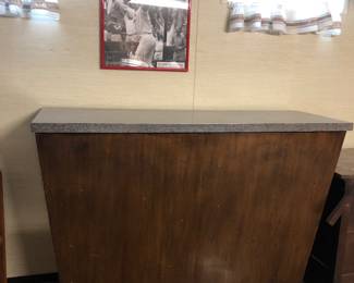 Nice Mid Century Modern BAR is 60 inches wide long by 21 1/2 inches deep by 42 1/2 inches tall