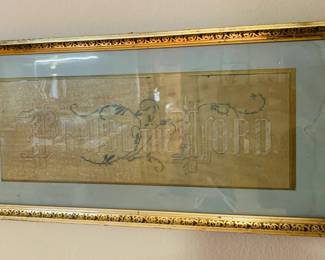 Antique Embroidered Praise the Lord