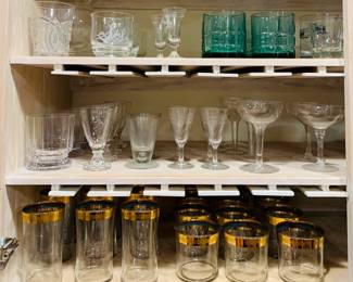 Misc. Glasses - 22K Gold Trim  Glasses