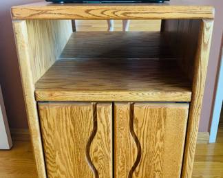 Oak Media Table/Cabinet