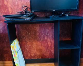 Small Black Desk Asus Computer Monitor 