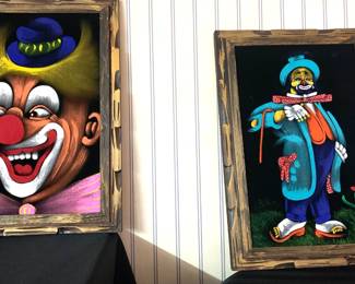 1960's Velvet Clown Paintings