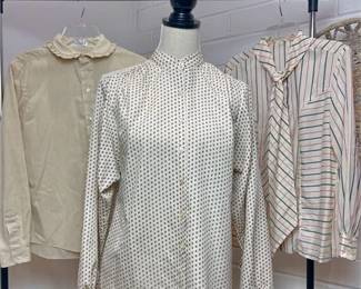 Vintage Long Sleeve Button-up Blouses - Judy Bond, Ms. Sero and Unbranded