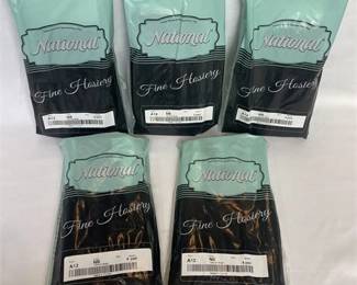 5 Packages (28 total pairs) of National Fine Hosiery - Natural Beige