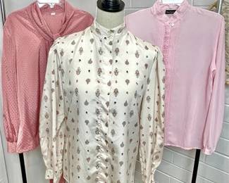 Vintage Long Sleeve Button-up Blouses - John Meyer, Ann Chabrol & Unbranded