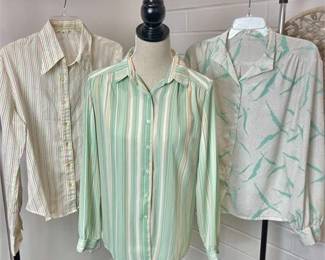 Vintage Long Sleeve Button-up Blouses - James Kenrob by Dalton and 2 Unbranded