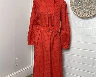 Vintage Long Sleeve Button-up Dress - Unbranded - no size (see description)