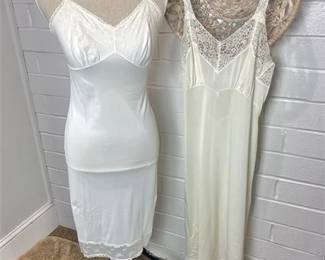 Vintage Full-Length Size 34 Lace Trimmed Slips - Kayser and Carter's by Dupont