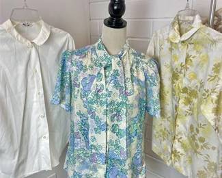 Vtg Short Sleeve Button-up Blouses - Judy Bond, Lady Arrow & Lady Van Heusen