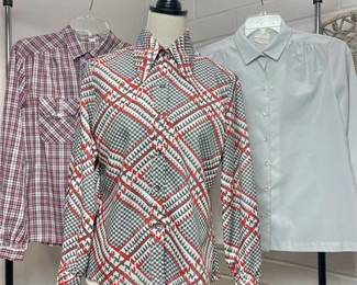 Vintage Long Sleeve Button-up Blouses - Lee Mar and (2) Unbranded