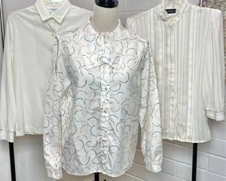 Vintage Long Sleeve Button-up Blouses - Dabney, Sears & Unbranded