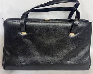 Vintage Genuine Cowhide Margolin Black Handbag