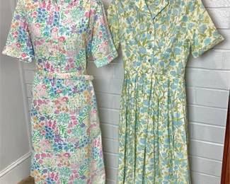 Vintage Floral Shirt Dresses - Unbranded Size 14 and Flutterbye (no size)