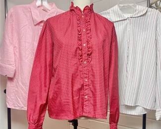 Vtg Long Sleeve Button-up Blouses - Rena Rowan for Saville, Blair & Scoundrel