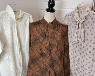 Vtg Long & Short Sleeve Button-up Blouses - Evan-Picone, Dalton & Lady Manhattan