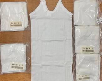 (6) New Vtg Figurfit by Indera Size M Cotton Tanks