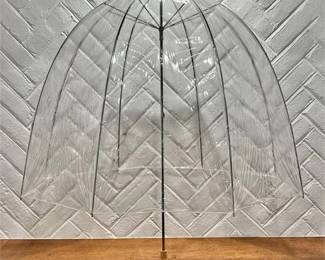 Vintage Clear Parasol Dome Umbrella