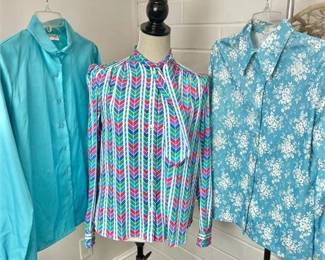Vintage Long Sleeve Button-up Blouses - Sears, Judy Bond and Evan-Picone