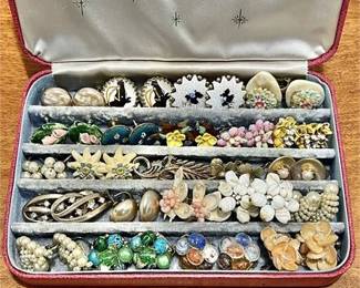 23 Pairs of Vintage Clip-on Earrings (Box not included)