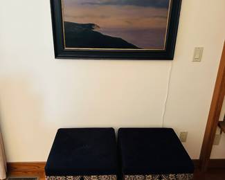 Large Jeff Ripple signed original painting "North Bar Lake Overlook"