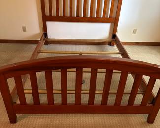 Queen bed frame; solid wood