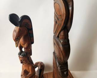Totem Pole carvings from Alaska