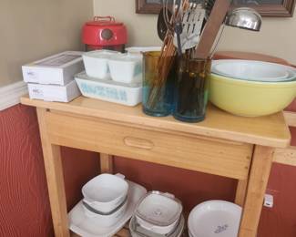 Butcher Block rolling Cart