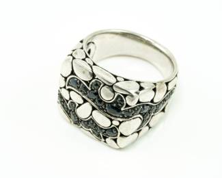 John Hardy sterling & onyx ring