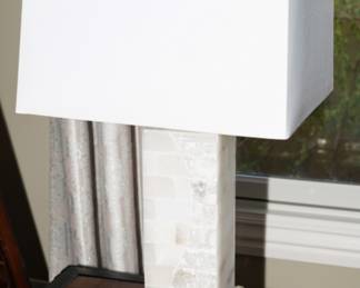 Alabaster & lucite table lamp