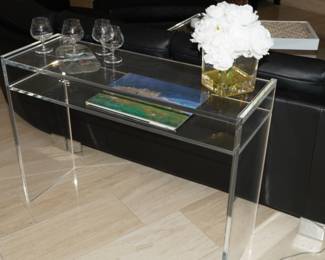 Lucite hall table