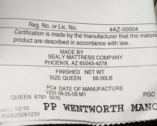 Sealy pillow top queen size mattress & box spring