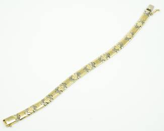 14k two tone bracelet