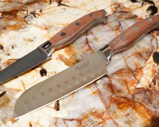 There are two TL Mulino wood handled knives available
