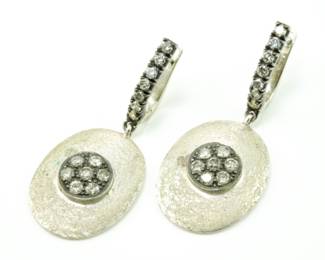 Silver & diamond earrings