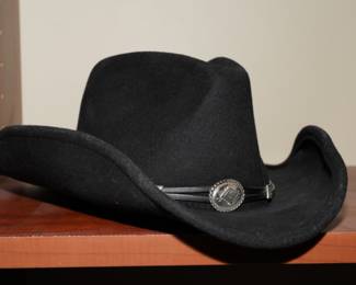 Black wool Stetson Crushable cowboy hat