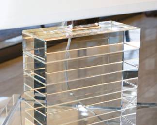 Williams Sonoma crystal table lamp