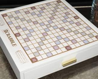 Pottery Barn wood Scrabble game
