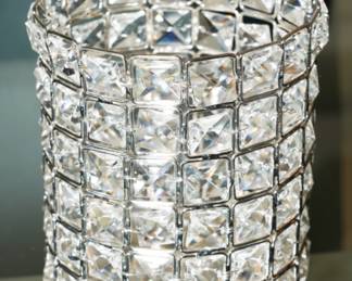 Crystal prism votive holders x 2