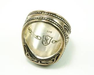 Sterling Scott Kay ring with onyx