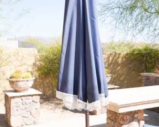 Blue Safavieh patio umbrellas x 2