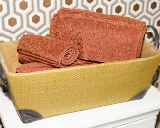 There are many nice linens available at this sale