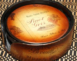 Wine glass coasters