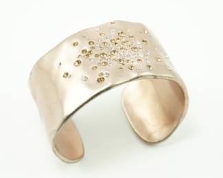 Art deco crystal cuff bracelet