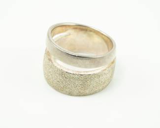 Diamond dust & sterling ring