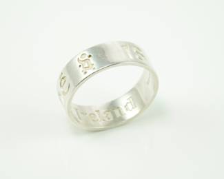 "I'm of Ireland" sterling ring