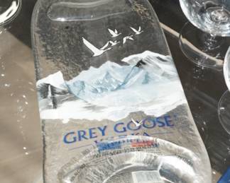 Melted Grey Goose glass tray